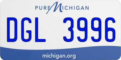 MI license plate DGL3996