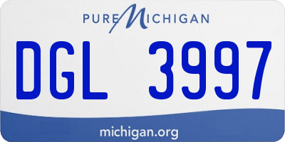 MI license plate DGL3997