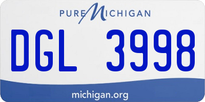 MI license plate DGL3998
