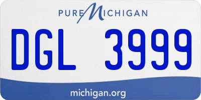 MI license plate DGL3999