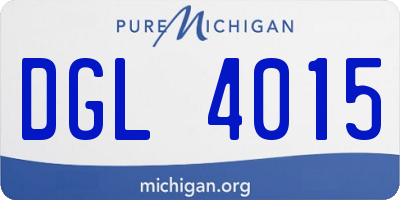 MI license plate DGL4015