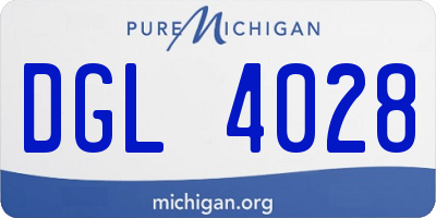 MI license plate DGL4028