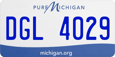 MI license plate DGL4029