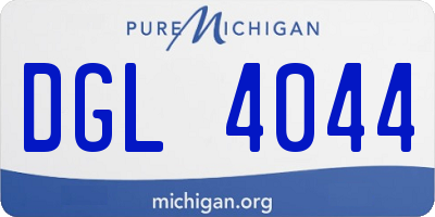 MI license plate DGL4044