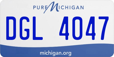 MI license plate DGL4047