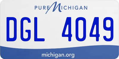 MI license plate DGL4049