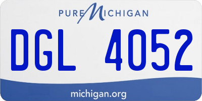 MI license plate DGL4052
