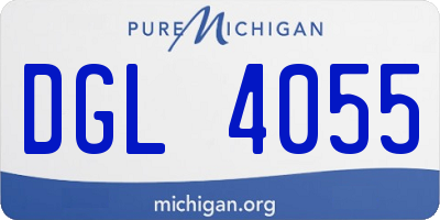 MI license plate DGL4055