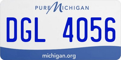 MI license plate DGL4056