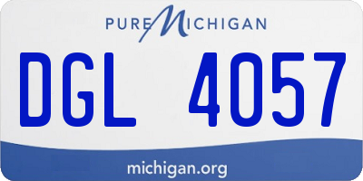 MI license plate DGL4057