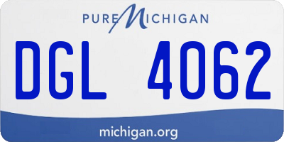MI license plate DGL4062