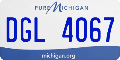 MI license plate DGL4067