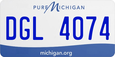 MI license plate DGL4074