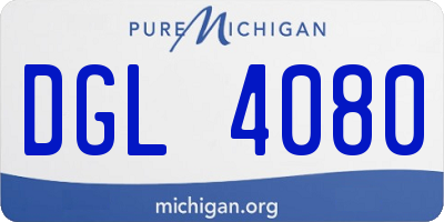 MI license plate DGL4080