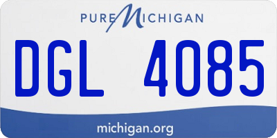 MI license plate DGL4085