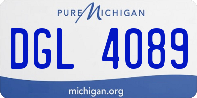 MI license plate DGL4089