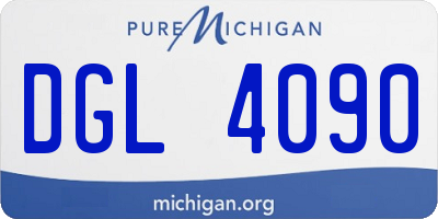 MI license plate DGL4090