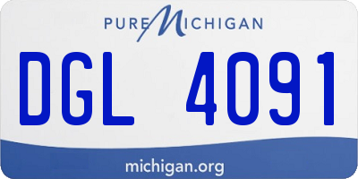 MI license plate DGL4091
