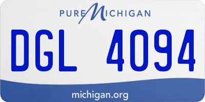 MI license plate DGL4094