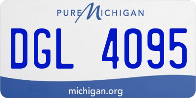 MI license plate DGL4095