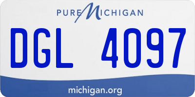 MI license plate DGL4097