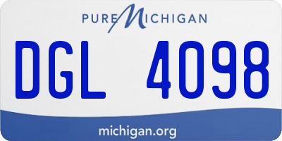 MI license plate DGL4098
