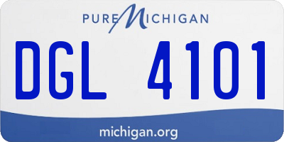 MI license plate DGL4101