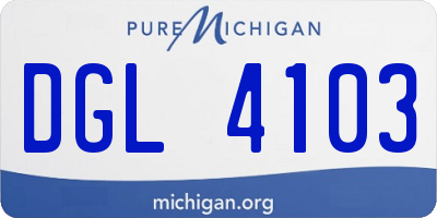 MI license plate DGL4103