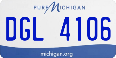 MI license plate DGL4106