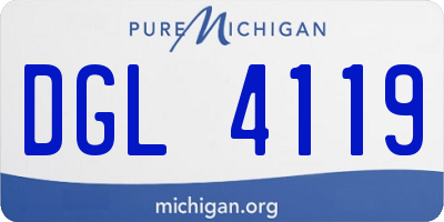 MI license plate DGL4119