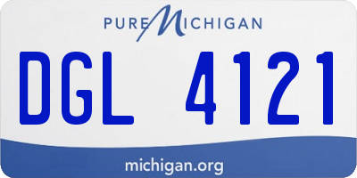 MI license plate DGL4121