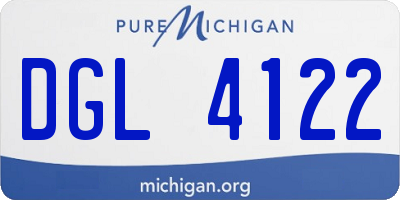 MI license plate DGL4122