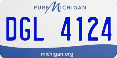 MI license plate DGL4124