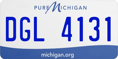 MI license plate DGL4131