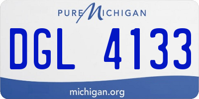 MI license plate DGL4133