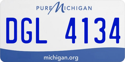 MI license plate DGL4134
