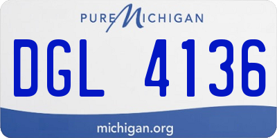 MI license plate DGL4136