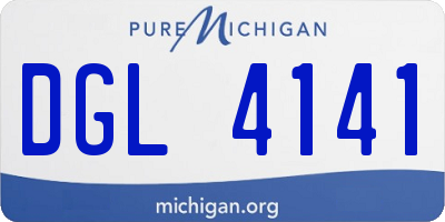 MI license plate DGL4141