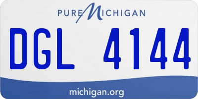 MI license plate DGL4144