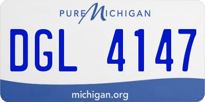 MI license plate DGL4147
