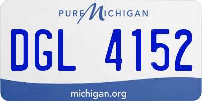 MI license plate DGL4152