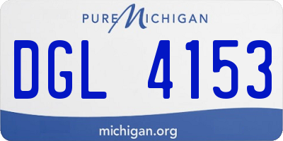 MI license plate DGL4153