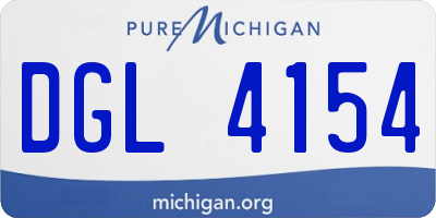 MI license plate DGL4154
