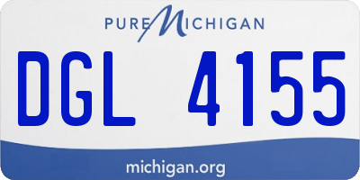 MI license plate DGL4155