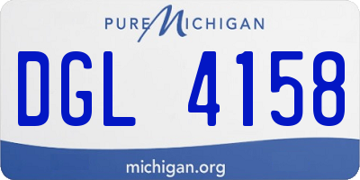 MI license plate DGL4158