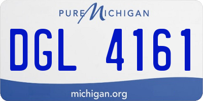 MI license plate DGL4161