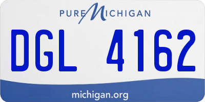 MI license plate DGL4162