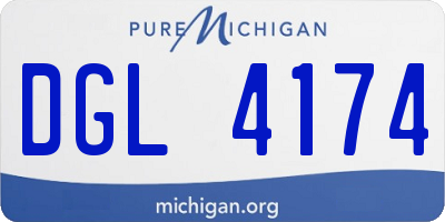 MI license plate DGL4174