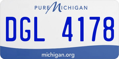 MI license plate DGL4178