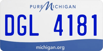 MI license plate DGL4181